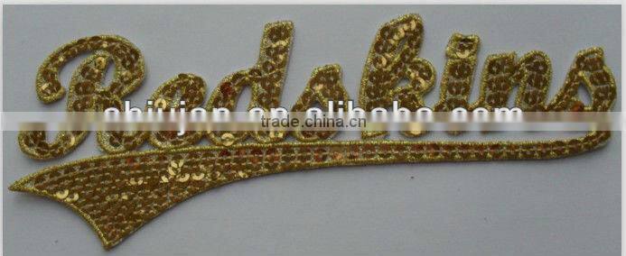rhinestone motif embroidered mustache patch