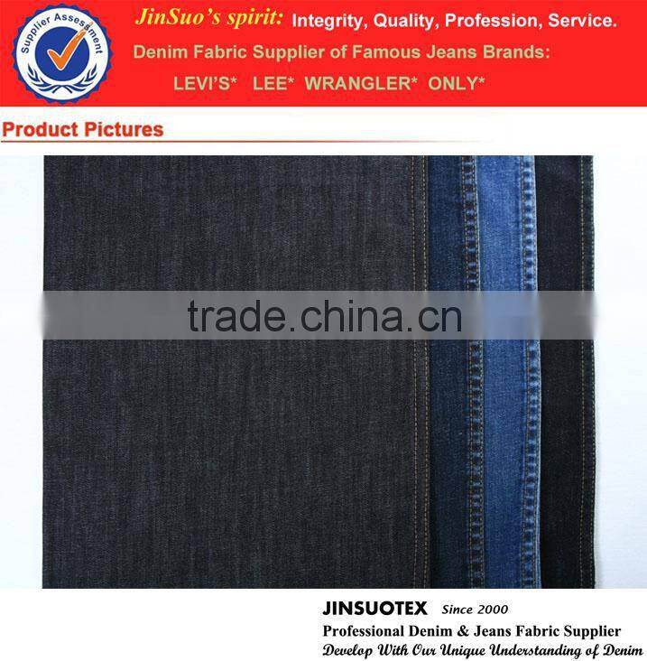 Indigo 98 Cotton 2 Spandex Denim Jeans Fabric 8oz