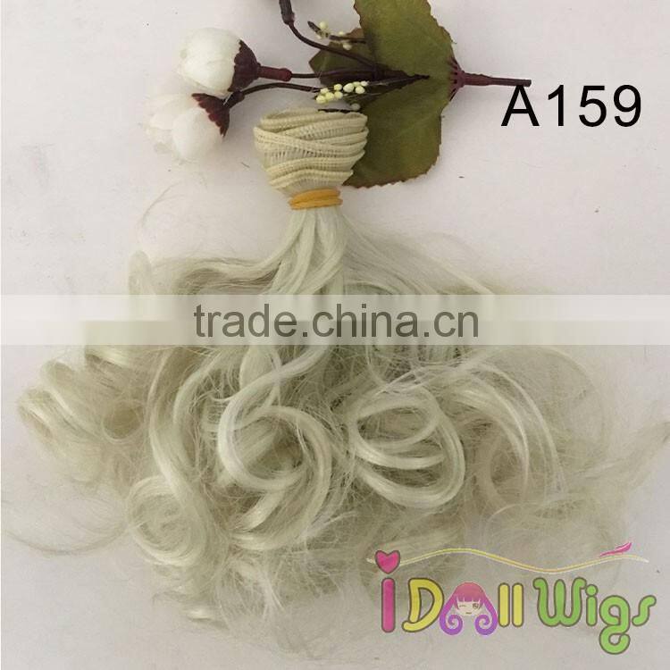 Cheap Synthetic Jerry curly hair extensions for BJD SD Blythe dolls no shedding