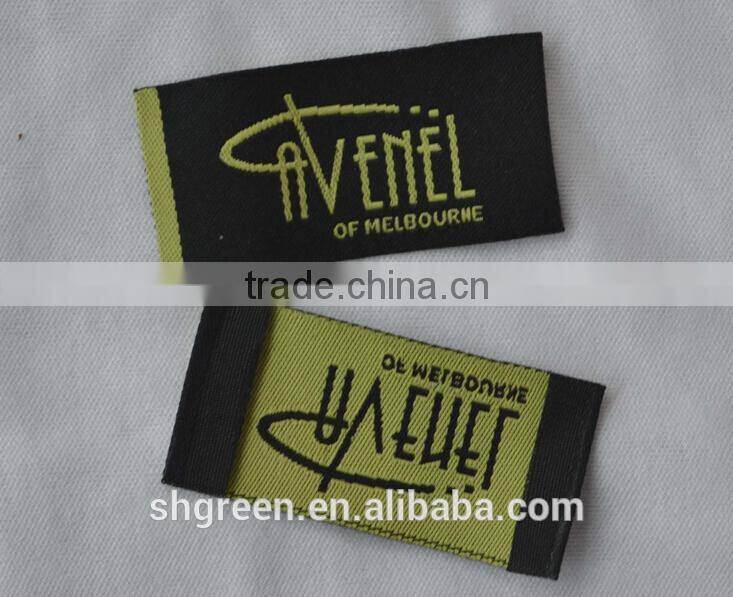 high definition sports wear fabric woven label with trademark