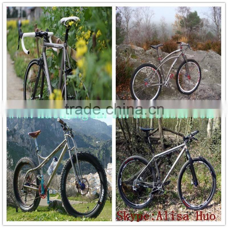 titanium MTB fork with rainbow colour rainbow colour MTB fork