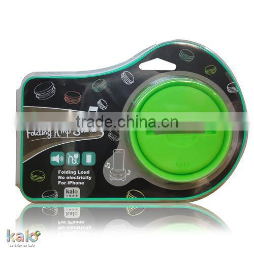 Macaron Silicone Foldable Amplifier Stand for iPhone audio speaker