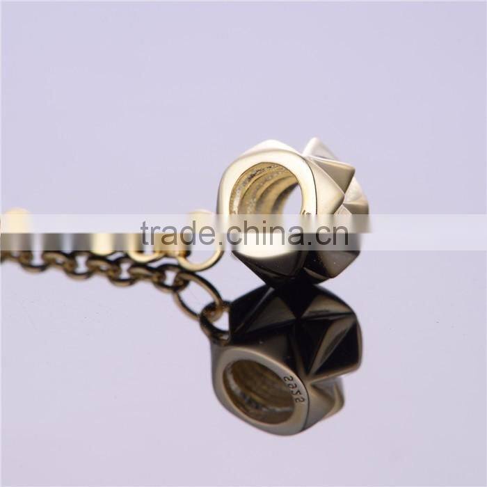 Factory Direct Supply Silver Tube 925 Sterling Silver Charm European bead New Design Safety Chain for DIY Bracelet A006
