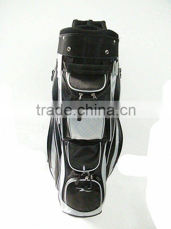 nylon golf cart bag with cooler pocket