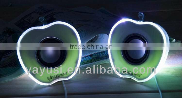 usb mobile phone speaker lovely apple shape