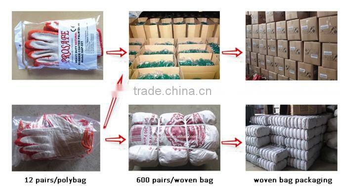 BSSAFETY softtextile PVC glove oil resistant safety gloves with Red pvc coated