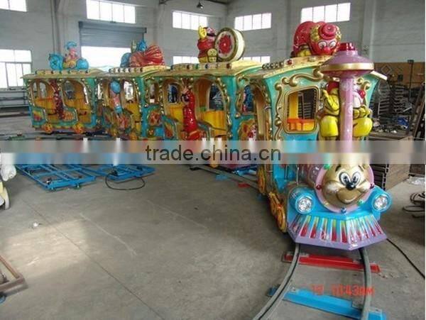 Commerical kids games track train amusement ride electric train ride