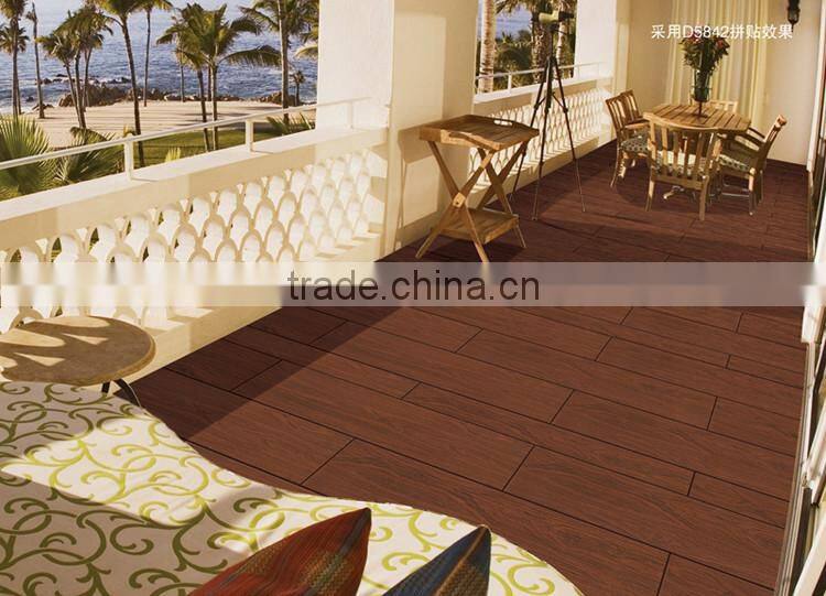 D5846 retro style wooden design rustic ceramic floor tile