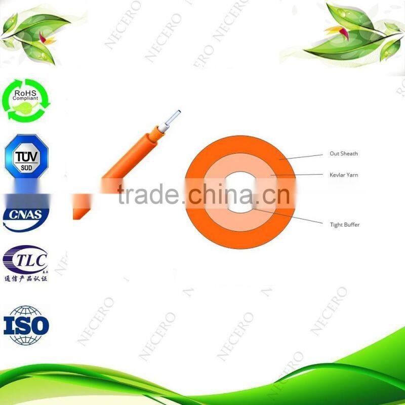 62.5/125um Multimode Simplex Tight Buffer Round Riser Indoor Fiber Optic Cable
