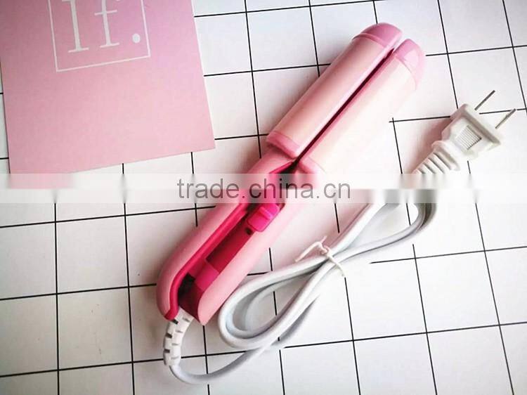 Professional Ceramic flat iron hair straightener and curler set