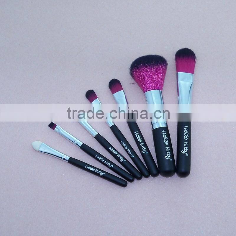 7pcs Newest makeup brushes professional synthetic hair hello kitty cosmetic makeup brushes