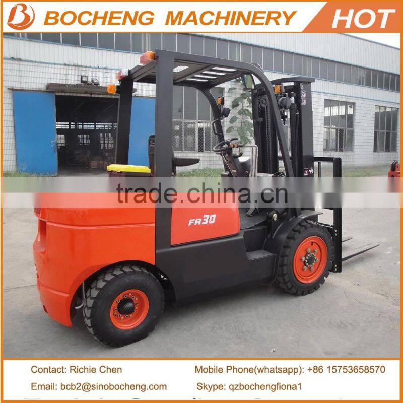 3Ton Diesel Forklift Truck with Lifting Height 3000mm Made in China
