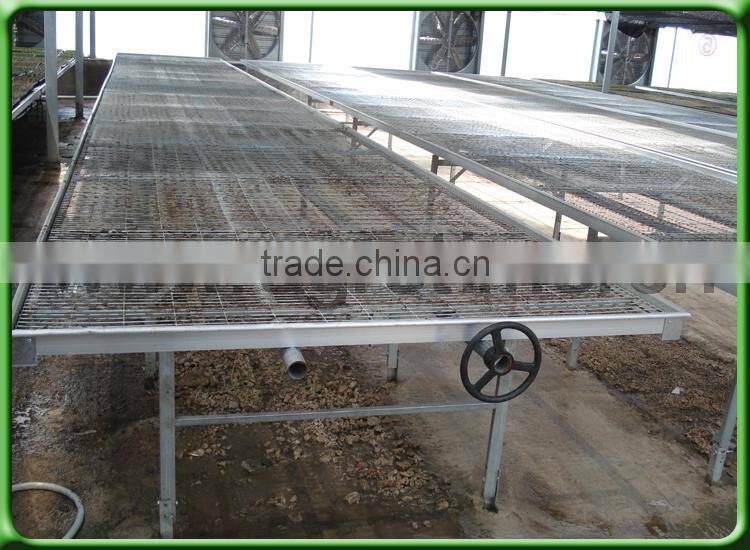 Removable benching system for greenhouse