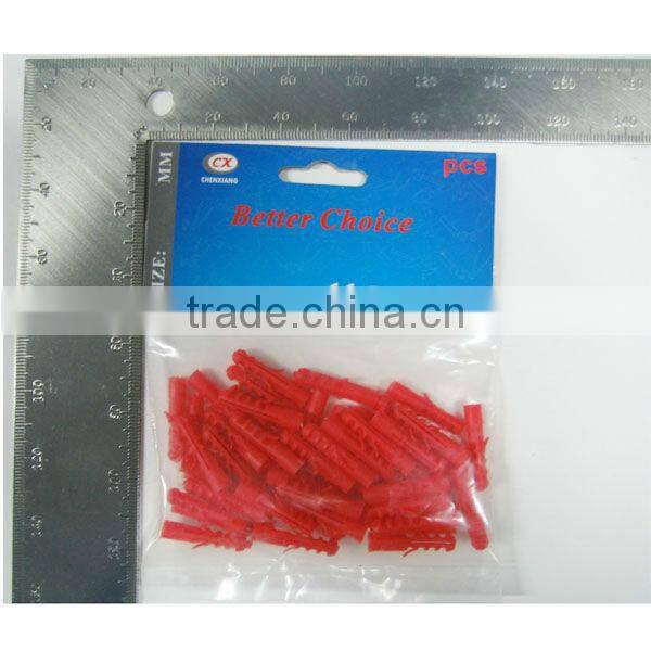 Plastic anchor Wall Plug With Red Color