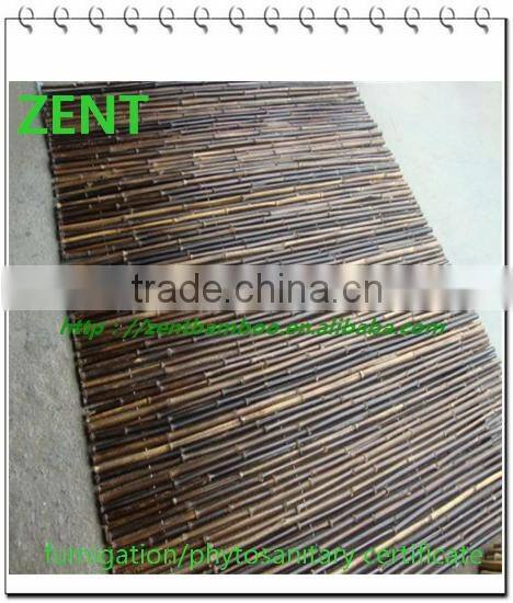 ZENT-75 eco-friendly natural black bamboo fence panels high quality bamboo fence