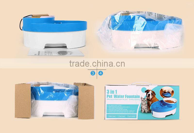 fully function pet water food bowl water fountain