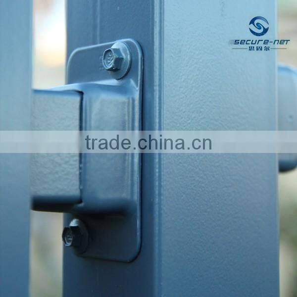 Powder Coated Galvanized tubular Flat Top steel fence