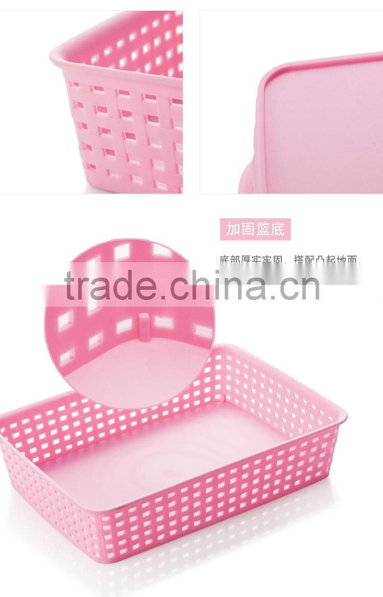 Multifunctional draining storage basket--pink(L)