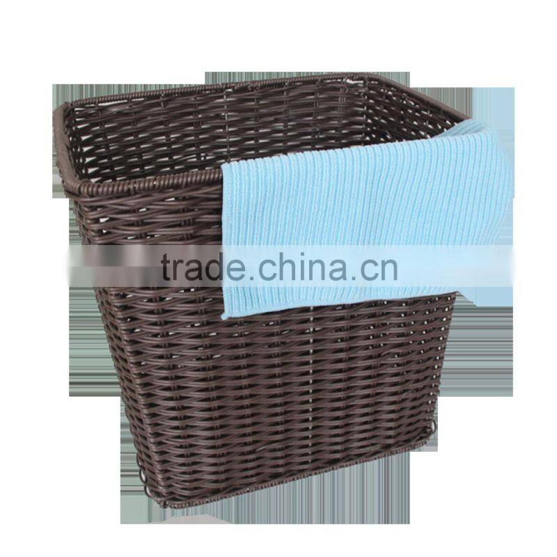 Wholesales chinese supplier PE rattan plastic laundry basket for dirty clothes