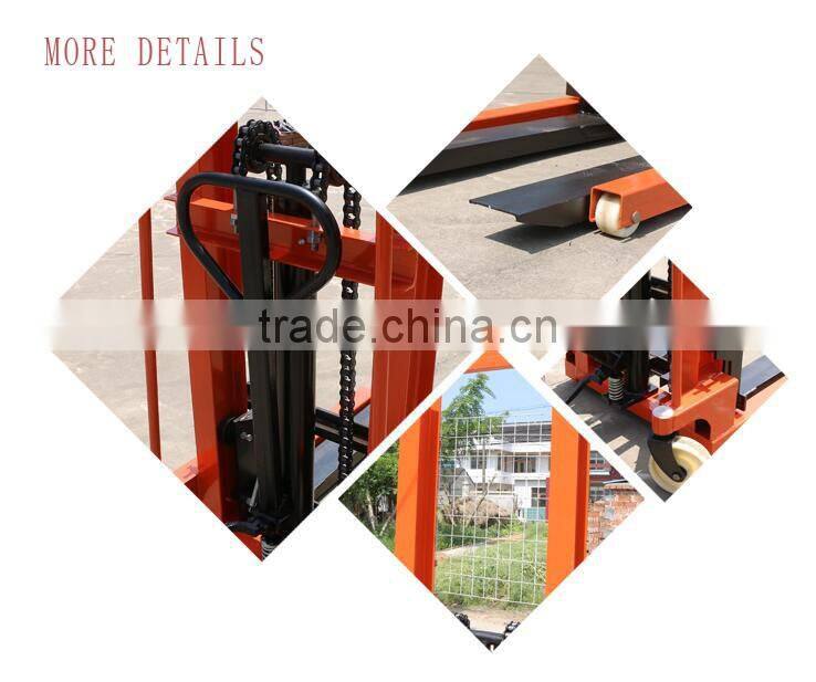 factory outlets 1000kg manual forklift stacker hydraulic hand pallet Stacker