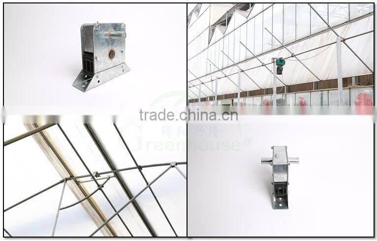 Rack and pinion for greenhouse ventilation