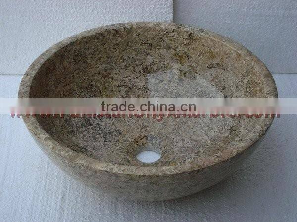 UNIQUE FOSSIL MARBLE SINKS