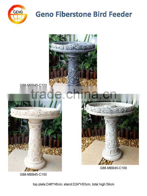 Eco-friendly log bird bath wooden bird feeder for sale