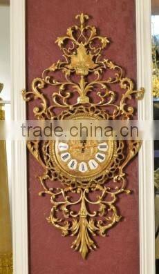 Luxury Attrative Wall Hanging Clock, 24K Gold Plated Brass Clock