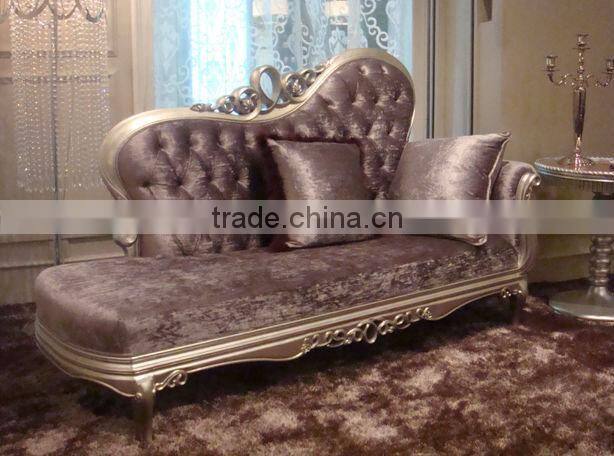 Latest design wooden lounge chair in purple