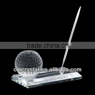 fashion golf desk accessory crystal pen holder