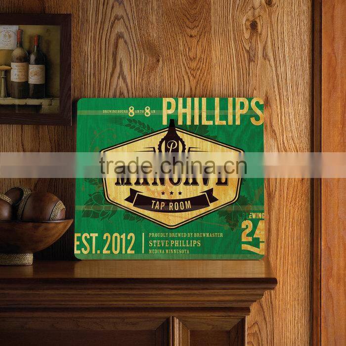 Personalized Pub Sign for Bar UV printing on wood