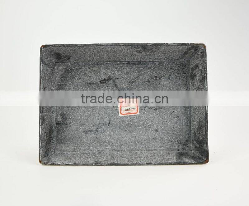 china factory supply outdoor style french garden galvanized hammered metal herb planter