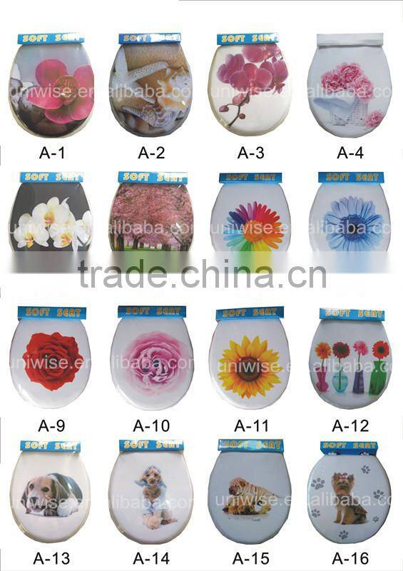 Embroidered PVC SOFT Toilet Seat cover for Adult, 17"/19" embroidered PVC soft toilet seat, embroidered pvc soft seat