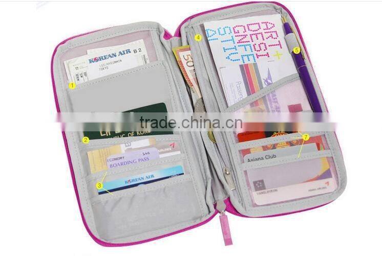 CY151 Travel Card Cash Document Organizer Wallet Rfid Blocking Passport Holder