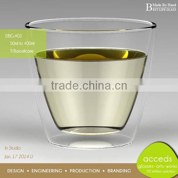 Handmade Double Wall Expensive Glass Cup