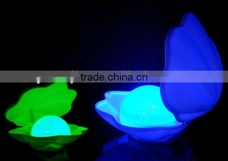Supply creative fashion Colorful pearl shell USB charging Night light