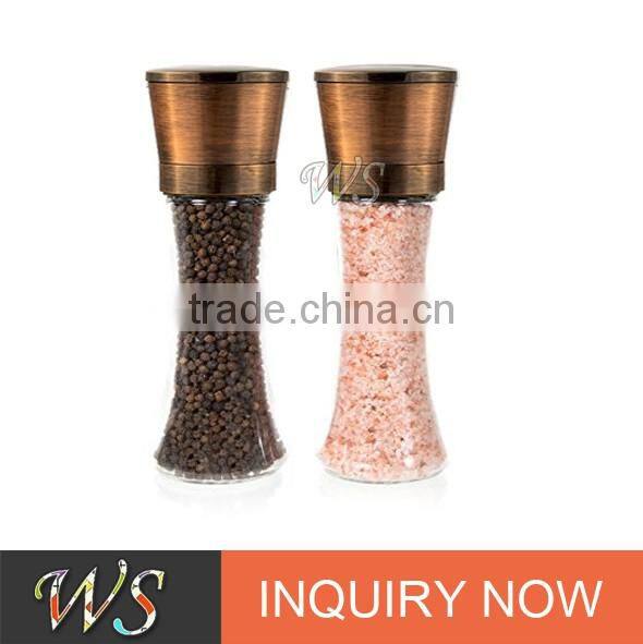 WS-SH30S Copper Plating Salt And Pepper Grinder Set with Adjust Creamic Core