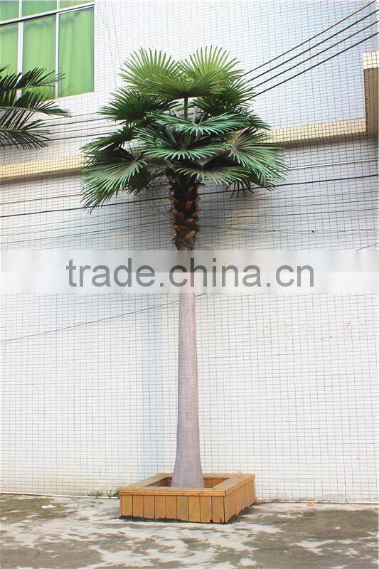 Home garden decoration 100cm to 1000cm Height artificial indoor live plastic ficus red with green palm tree EZLS05 1006