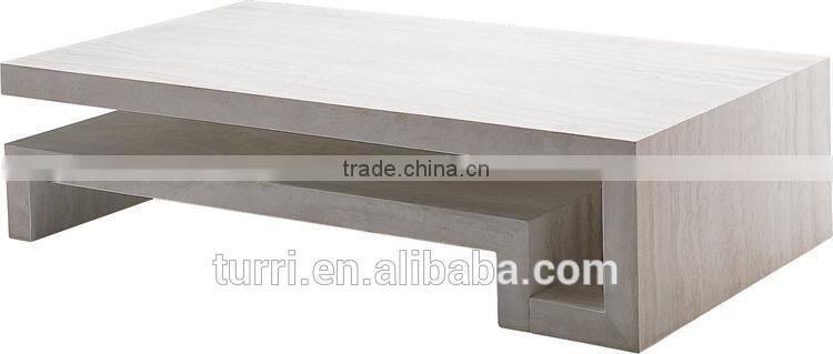 modern white travertine marble living room coffee table for sale