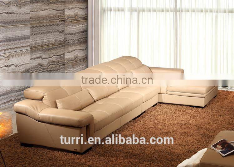 2014 hot sale top grain leather corner sofa for home furniture