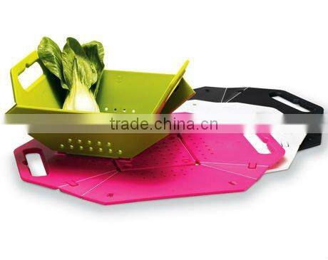 2016 Hot Sales PP Plastic Colorful Foldable Household Colander