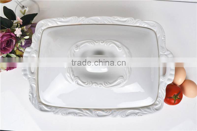 15.5" ceramic rectangular comal