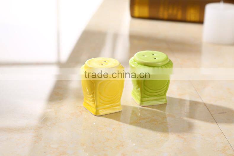 kitchenware ceramic jar with stainless steel stand
