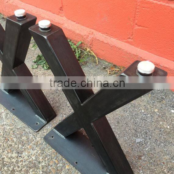 New style 16 inch X shape iron metal park bench leg for sale