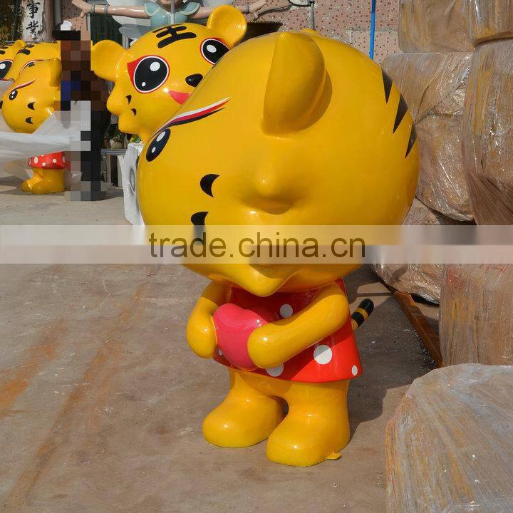 Outdoor fiberglass cat cartoon figure