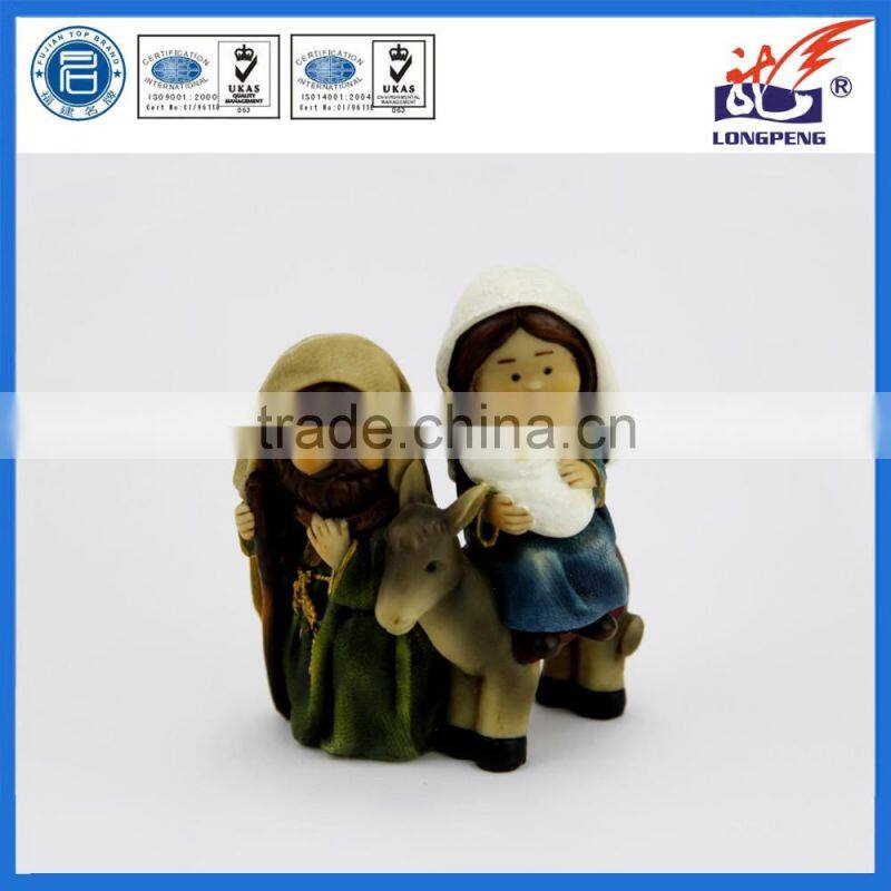 Traveling With Mary and Joseph:Praying las Posa,"The Lodging" Figure-Joseph with Mary Riding on Donkey on their way to Bethlehem