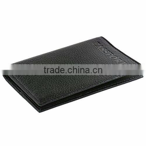 Fashion genuine oil wax leather rfid mens travel passport holder