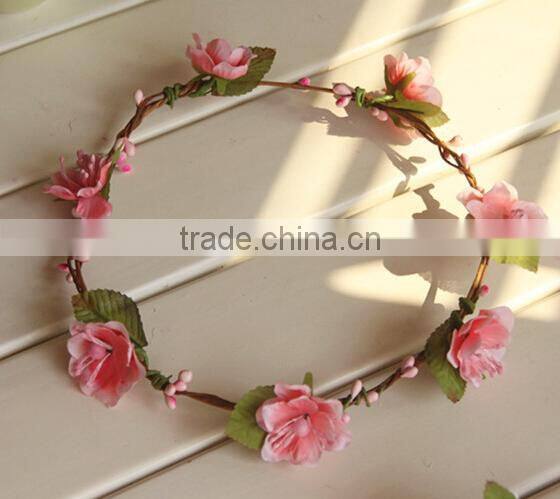 High Quality Bohemian Style Floral Flower Rose Party Wedding Hair Head Wreaths
