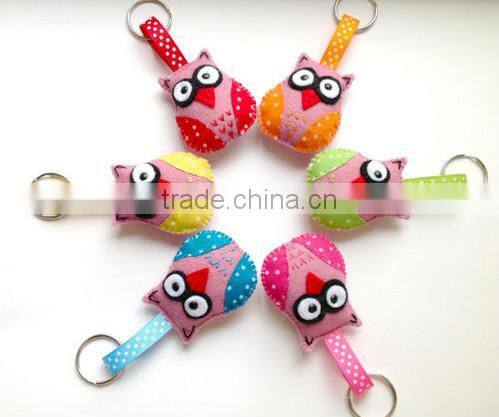 alibaba express hot sale high quality decorative new products fabric eco friendly felt custom keyring made in china