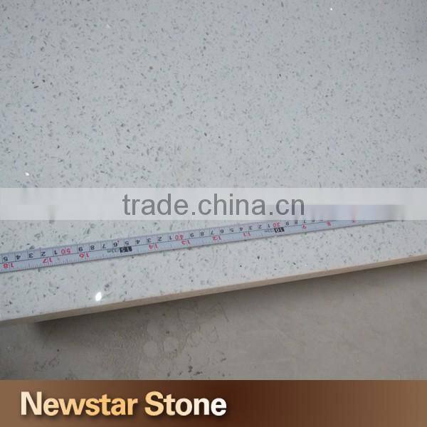 Newstar polished cystal white quartz slab
